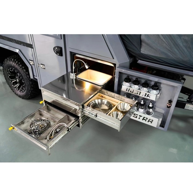 16ft Off Road Folding Camper Trailer с вместимостью 2 взрослых и 2 детей