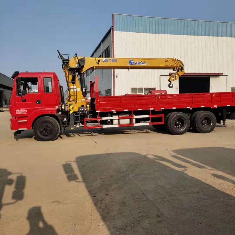 6*4 Boom Dongfeng прямой телескопический грузовик монтированный краном для тяжелых подъемных работ