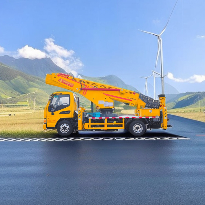 Isuzu 85KW Воздушный рабочий грузовик Букетные грузовики 200кг Нагрузка 5-скоростной ручной шестиугольный Джиб Стробный свет