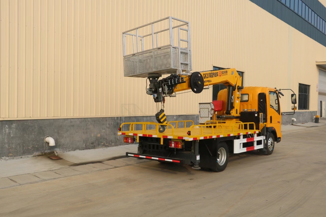 Телескопическая воздушная платформа грузовик 21 метр HOWO бренд Boom Lift Cherry Picker Truck