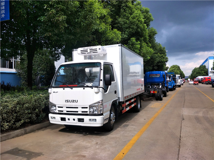 Япония 4*2 ISUZU холодильная коробка грузовик ПТО система 5 тонн морозильный грузовик