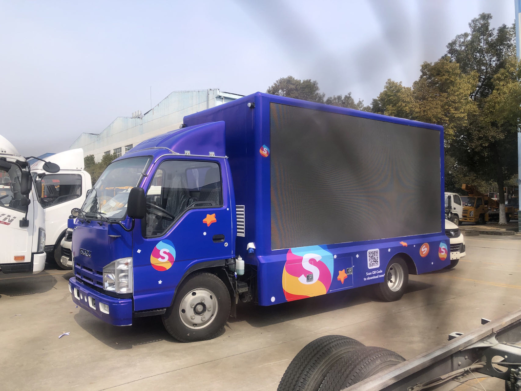 P4 5 6 Isuzu Mobile LED Display Truck 4X2 95 км/ч Мобильный мини-грузовик