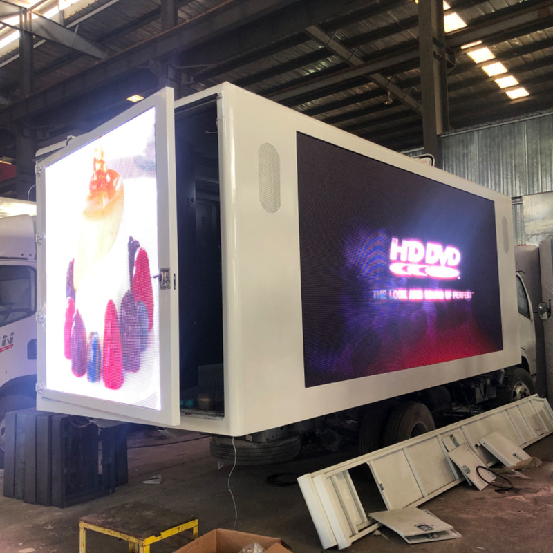 Подгонянная коробка экрана СИД 12ft/14ft/16ft/18ft P4 цифров для установленной тележки