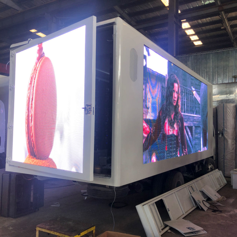 Подгонянная коробка экрана СИД 12ft/14ft/16ft/18ft P4 цифров для установленной тележки